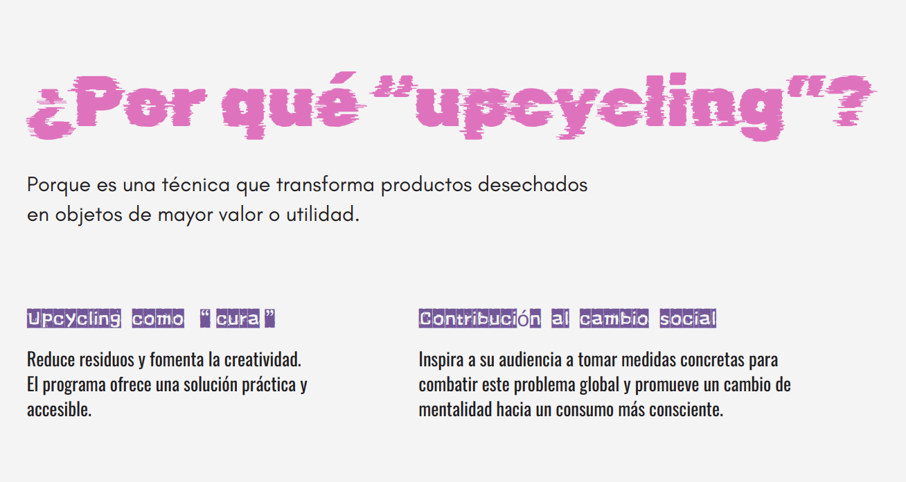 justificación del tema del episodio upcycling